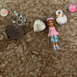 Charming Kids Toy Necklace with Doll and Charms